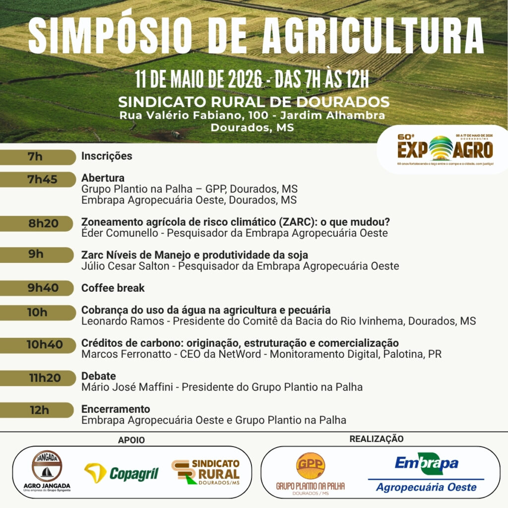 Simpósio na Expoagro debate clima, carbono e uso da água no campo