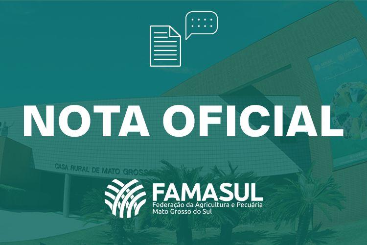 Famasul divulga nota em que repudia violência e crimes em áreas rurais de MS