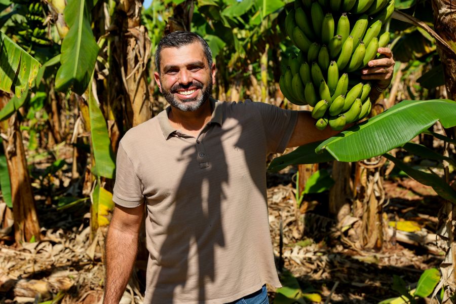 Produtor de Vicentina se torna referência na produção de bananas e batata-doce com o apoio do Senar/MS